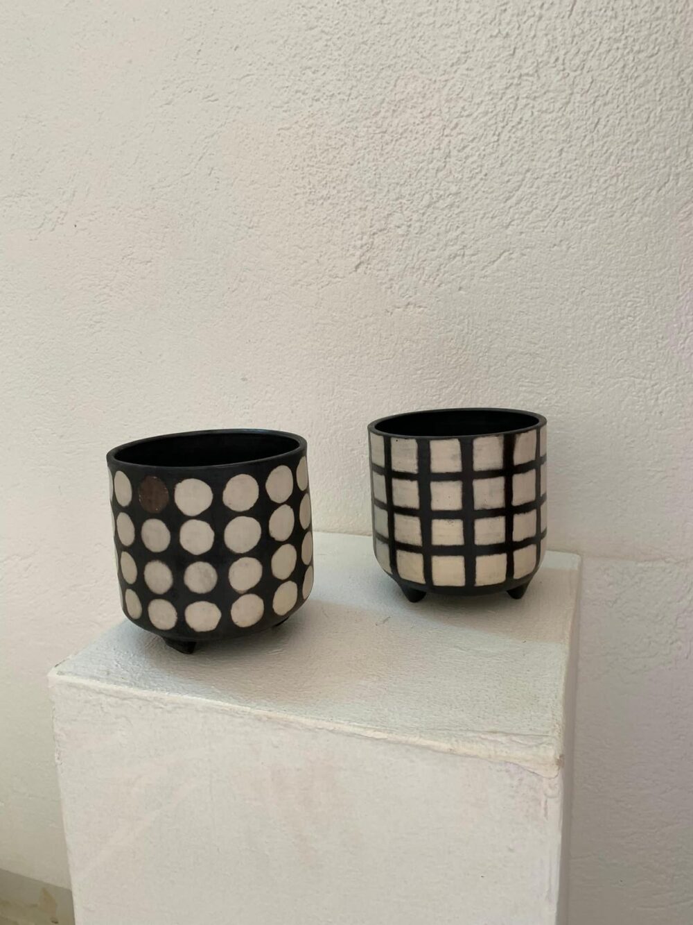 Ugandan Handcrafted Geometric Cups – Set of Two